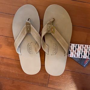 Brand never, never worn Sierra Tan Men’s Rainbow flip flops.